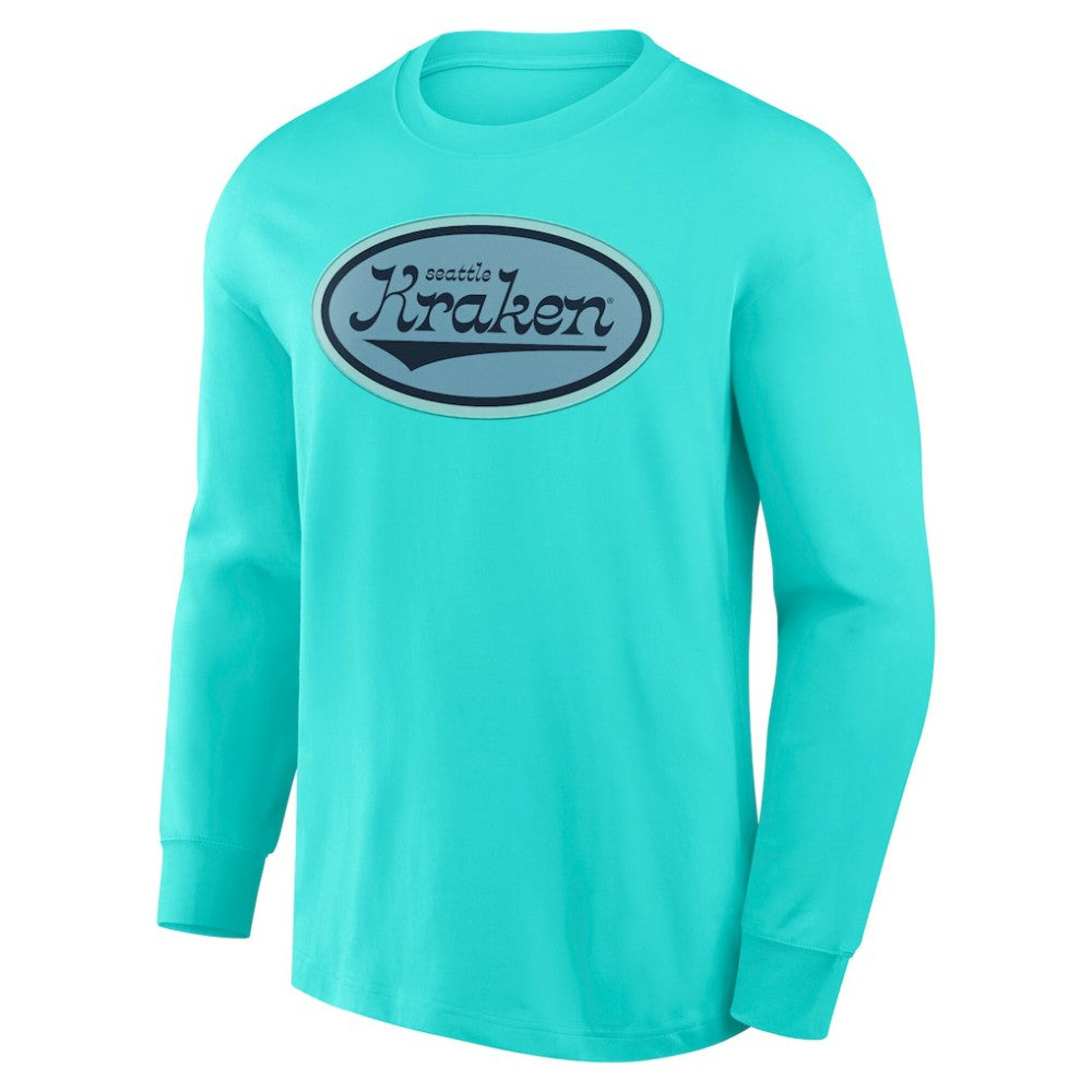 Seattle Kraken Fanatics Rewind Long Sleeve T-Shirt - Light Blue - NHL