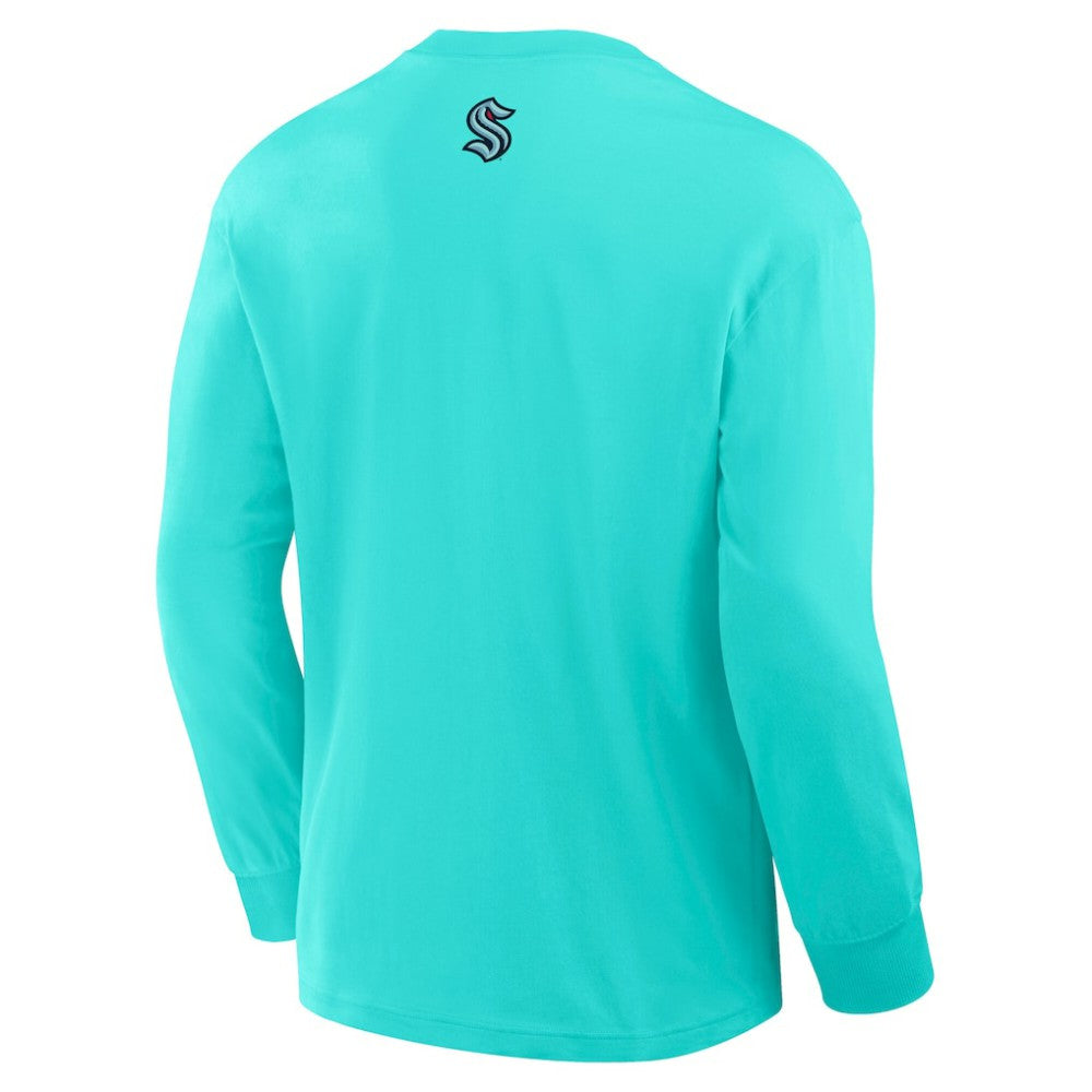 Seattle Kraken Fanatics Rewind Long Sleeve T-Shirt - Light Blue - NHL
