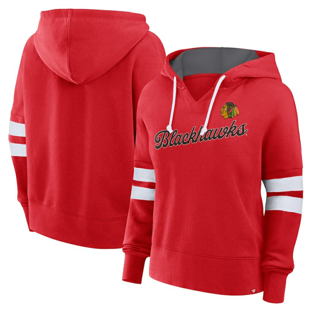 Chicago Blackhawks Fanatics Women's Oversized Seize Pullover Hoodie - Red - NHL