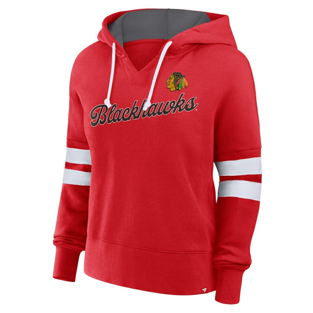 Chicago Blackhawks Fanatics Women's Oversized Seize Pullover Hoodie - Red - NHL