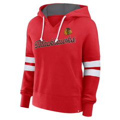 Chicago Blackhawks Fanatics Women's Oversized Seize Pullover Hoodie - Red - NHL