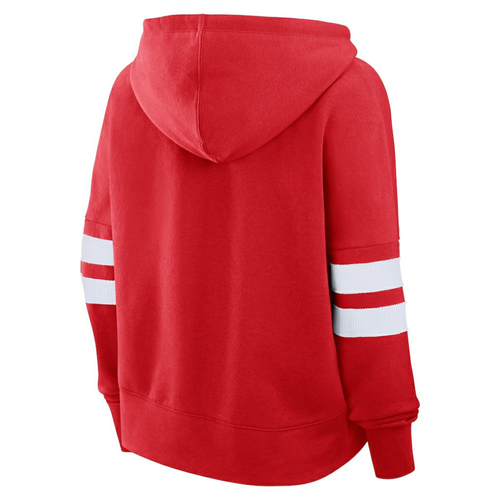 Chicago Blackhawks Fanatics Women's Oversized Seize Pullover Hoodie - Red - NHL