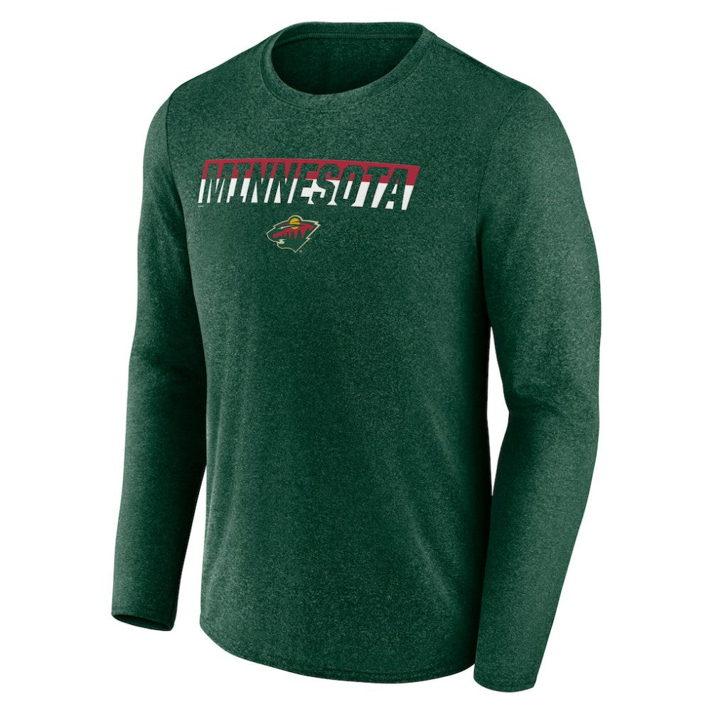Minnesota Wild Fanatics Transition Long Sleeve T-Shirt - Heather Green - NHL