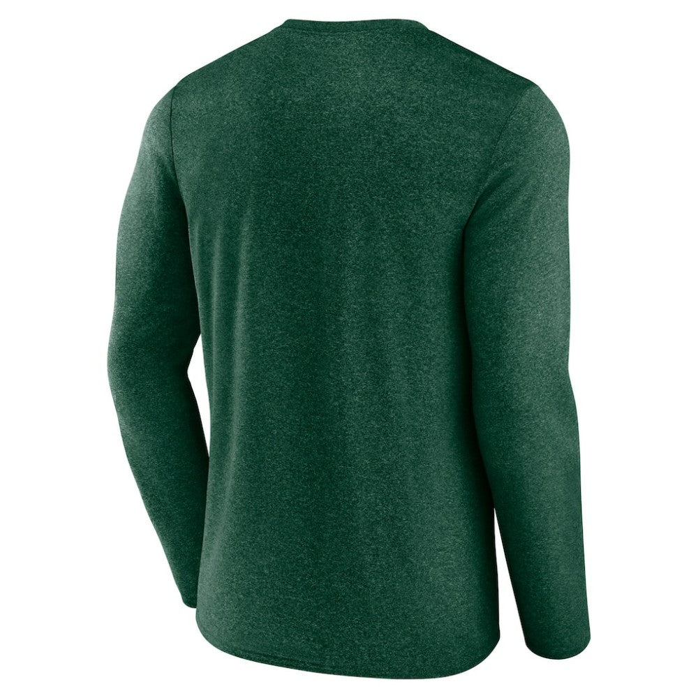 Minnesota Wild Fanatics Transition Long Sleeve T-Shirt - Heather Green - NHL
