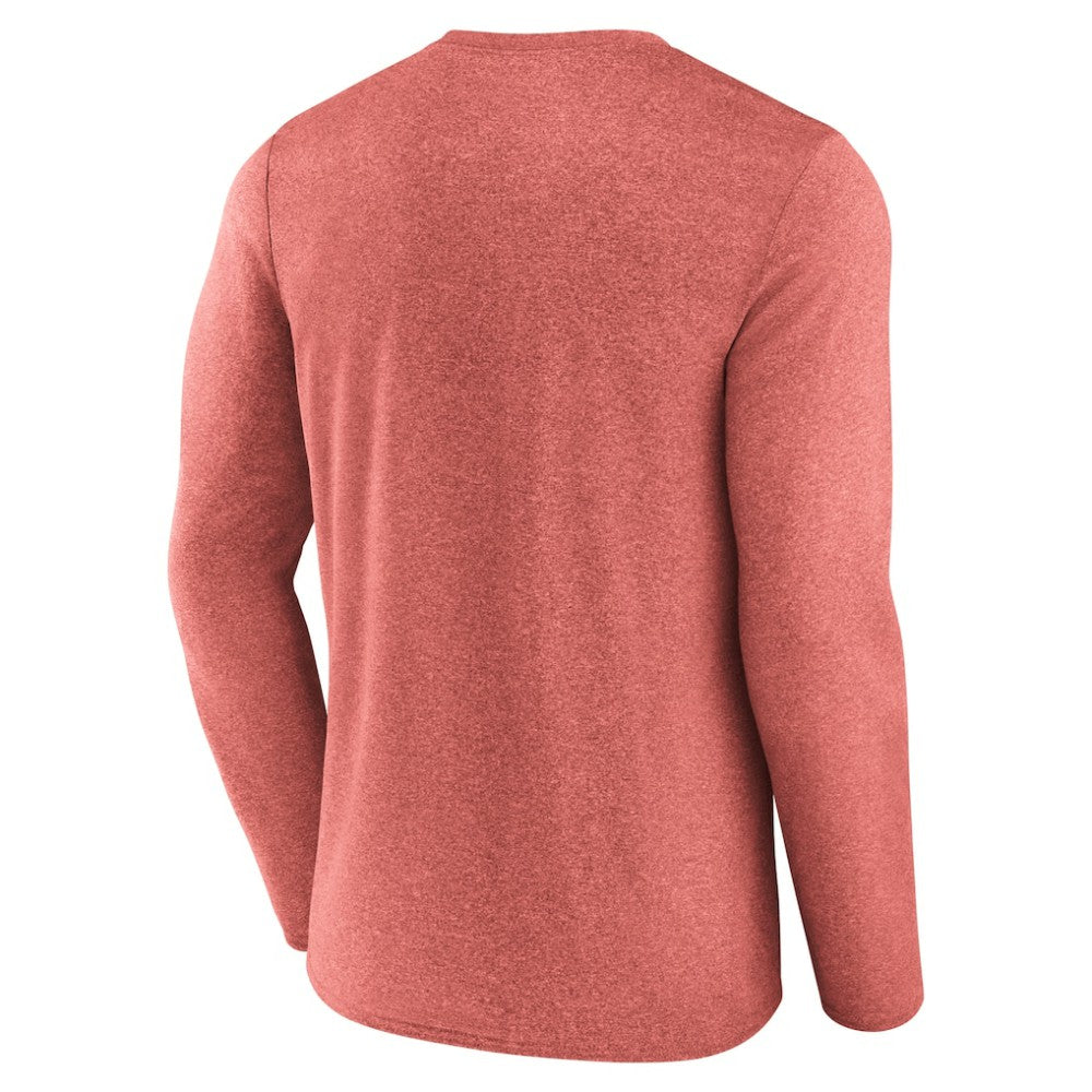 New Jersey Devils Fanatics Transition Long Sleeve T-Shirt - Heather Red - NHL