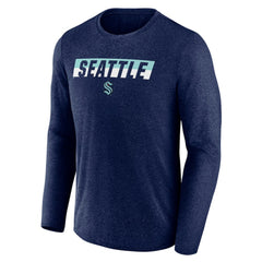 Seattle Kraken Fanatics Transition Long Sleeve T-Shirt - Heather Navy - NHL