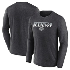 Los Angeles Kings Fanatics Transition Long Sleeve T-Shirt - Heather Charcoal - NHL