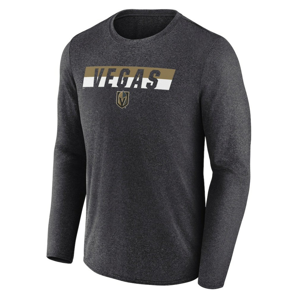 Vegas Golden Knights Fanatics Transition Long Sleeve T-Shirt - Heather Charcoal - NHL