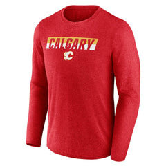 Calgary Flames Fanatics Transition Long Sleeve T-Shirt - Heather Red - NHL