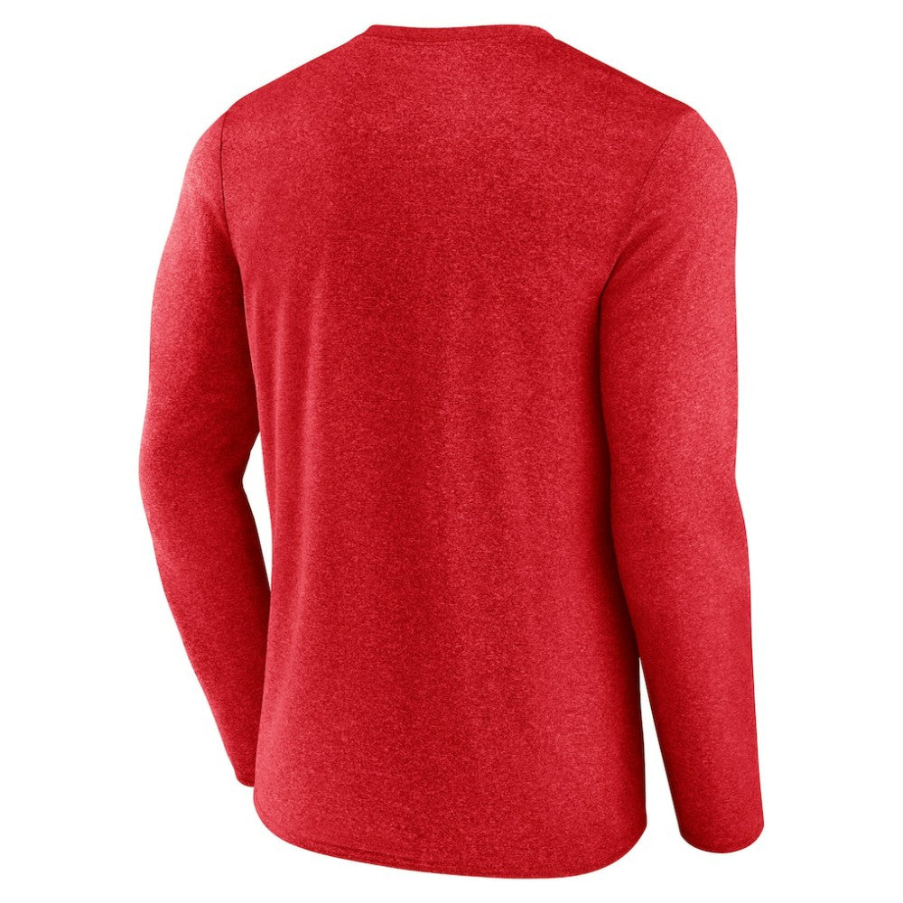 Calgary Flames Fanatics Transition Long Sleeve T-Shirt - Heather Red - NHL
