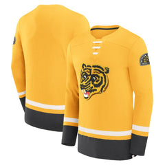 Boston Bruins Fanatics Vintage High Point Long Sleeve T-Shirt - Gold - NHL