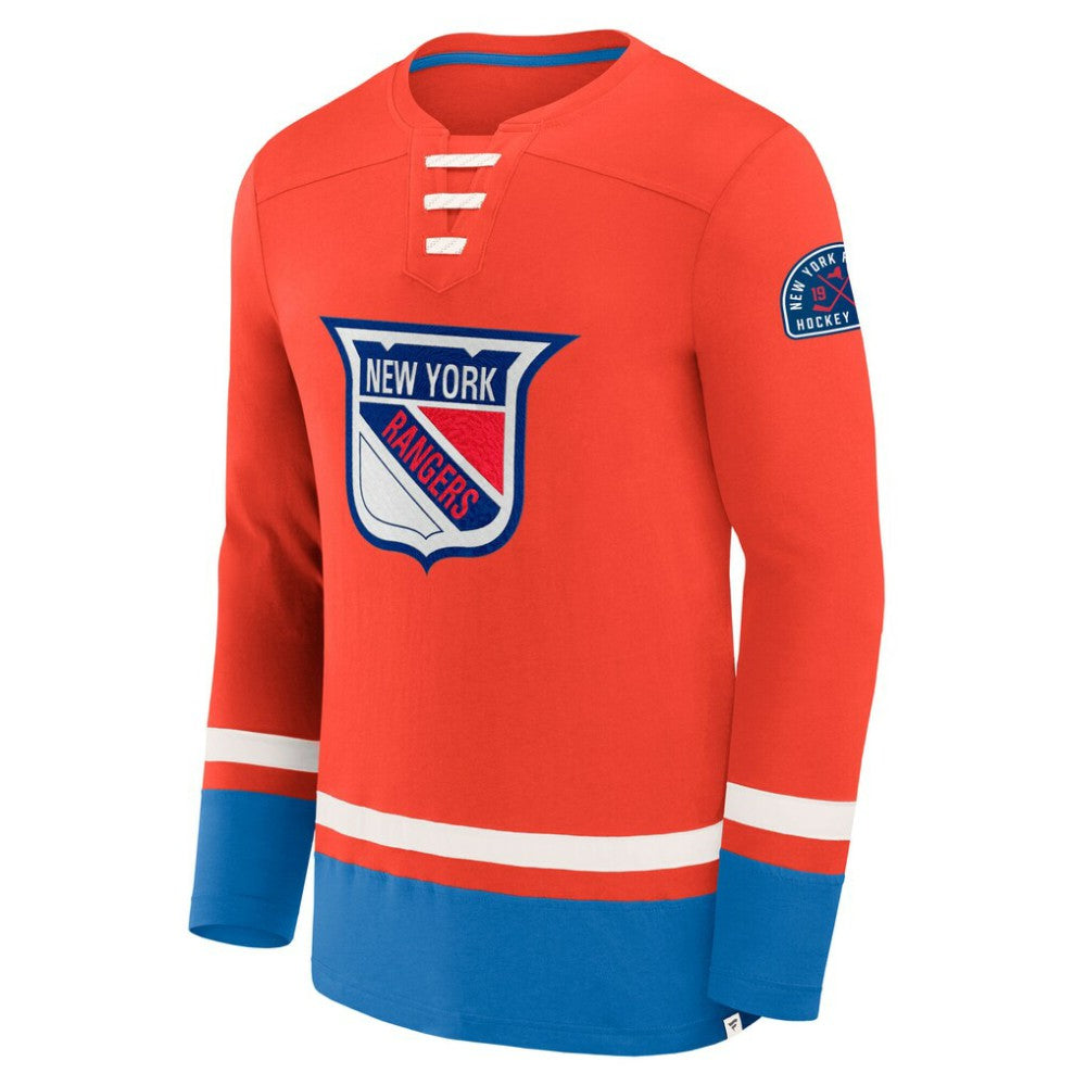 New York Rangers Fanatics Vintage High Point Long Sleeve T-Shirt - Blue - NHL