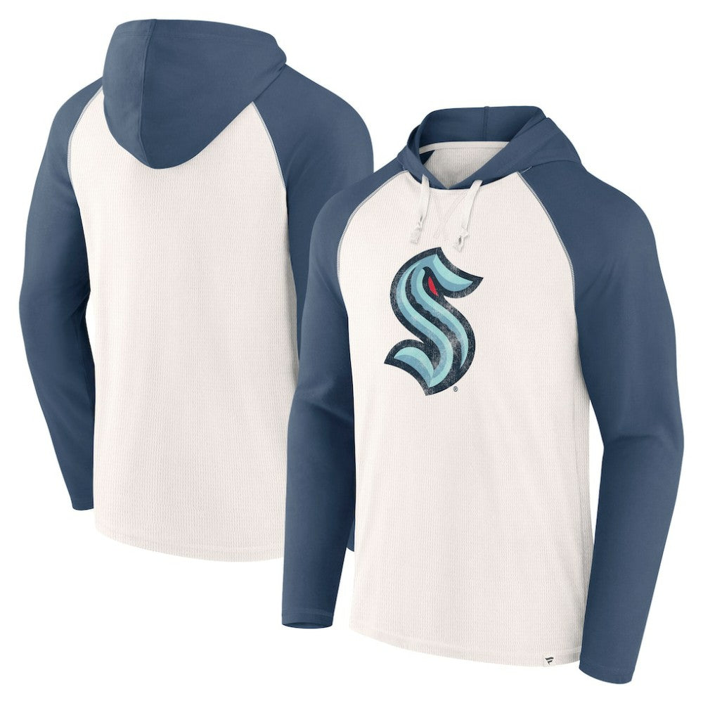 Seattle Kraken Fanatics Vintage Winger Pullover Hoodie - White - NHL