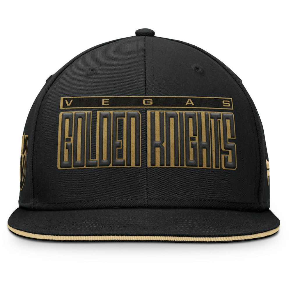 Vegas Golden Knights Fanatics Fundamental Gino Stack Snapback Hat - Black - NHL