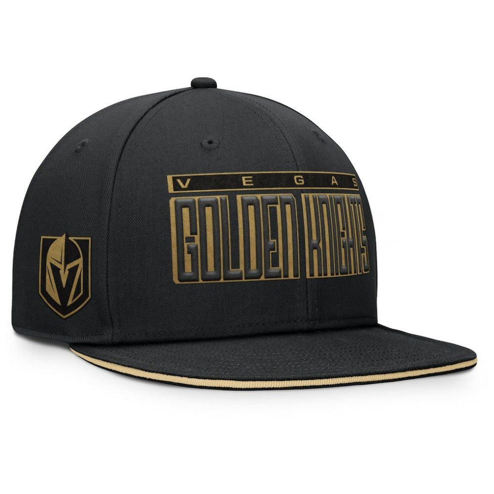 Vegas Golden Knights Fanatics Fundamental Gino Stack Snapback Hat - Black - NHL