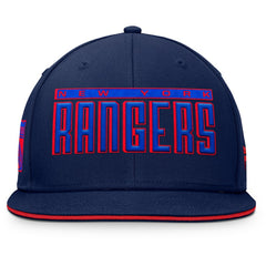 New York Rangers Fanatics Fundamental Gino Stack Snapback Hat - Blue - NHL