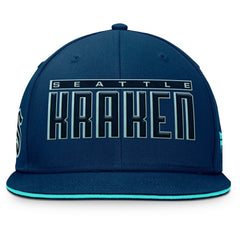 Seattle Kraken Fanatics Fundamental Gino Stack Snapback Hat - Navy - NHL