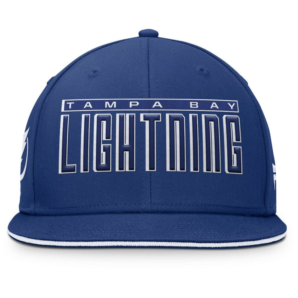 Tampa Bay Lightning Fanatics Fundamental Gino Stack Snapback Hat - Blue - NHL