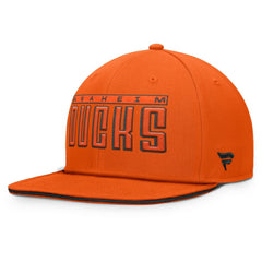 Anaheim Ducks Fanatics Fundamental Gino Stack Snapback Hat - Black - NHL