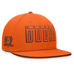 Anaheim Ducks Fanatics Fundamental Gino Stack Snapback Hat - Black - NHL