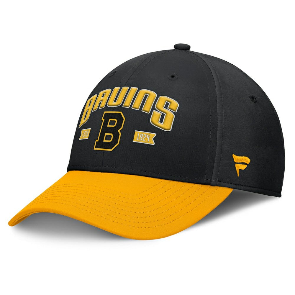 Boston Bruins Fanatics Heritage Captain Flex Hat - Black/Gold - NHL