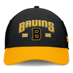 Boston Bruins Fanatics Heritage Captain Flex Hat - Black/Gold - NHL