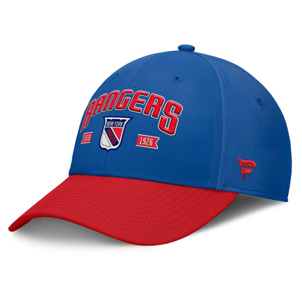 New York Rangers Fanatics Heritage Captain Flex Hat - Blue/Red - NHL