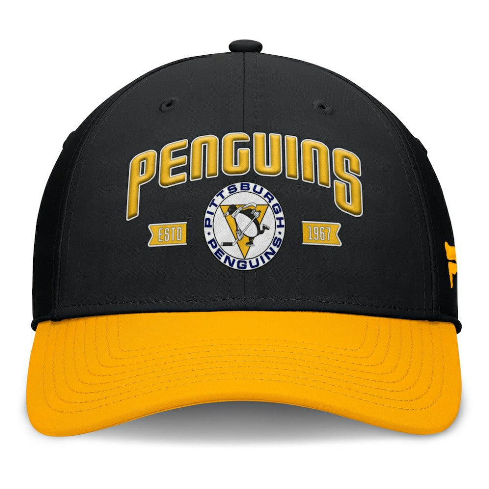 Pittsburgh Penguins Fanatics Heritage Captain Flex Hat - Black/Gold - NHL