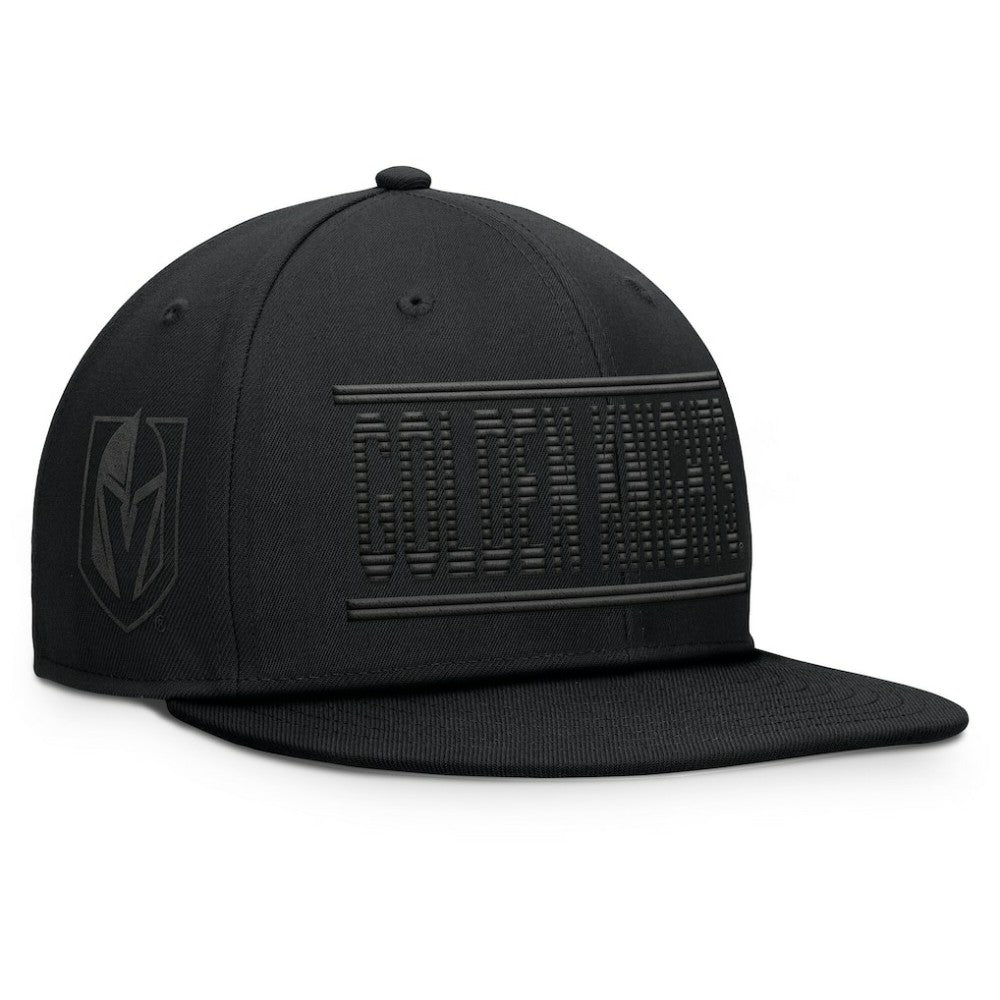 Vegas Golden Knights Fanatics Heritage Ice Time Wordmark Fitted Hat - Black - NHL