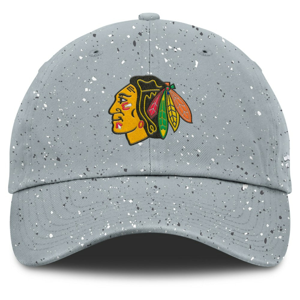 Chicago Blackhawks Fanatics Women's Heritage Snow Day Speckle Adjustable Hat - Gray - NHL