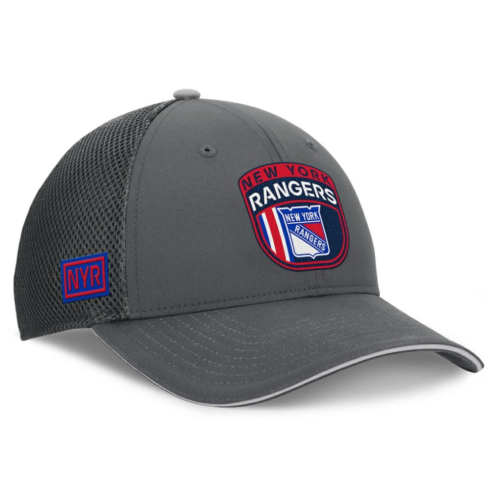 New York Rangers Fanatics Authentic Pro Home Ice Trucker Adjustable Hat - Gray - NHL