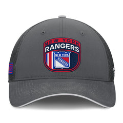 New York Rangers Fanatics Authentic Pro Home Ice Trucker Adjustable Hat - Gray - NHL