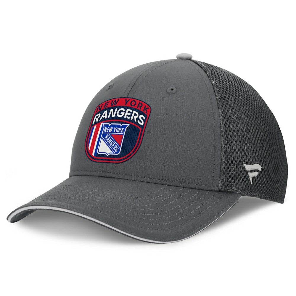 New York Rangers Fanatics Authentic Pro Home Ice Trucker Adjustable Hat - Gray - NHL