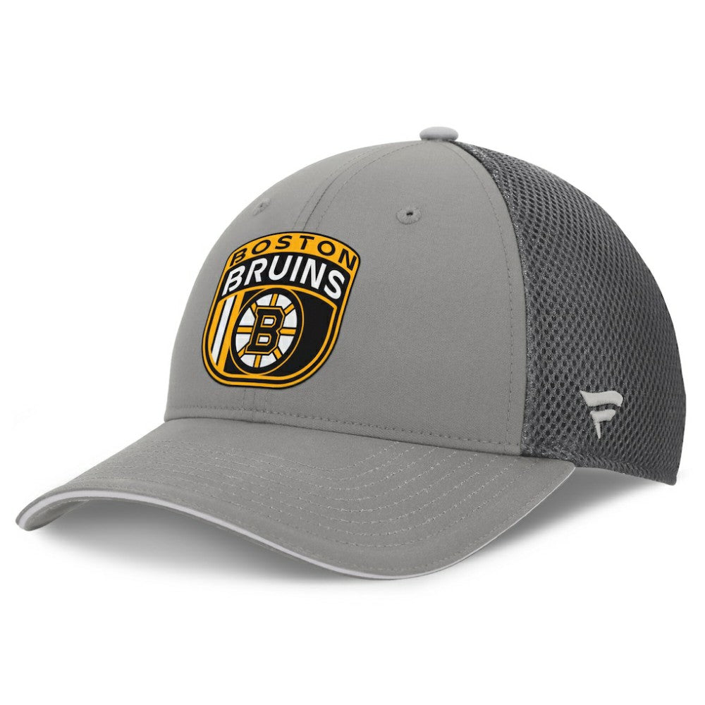 Boston Bruins Fanatics Authentic Pro Home Ice Trucker Adjustable Hat - Gray - NHL