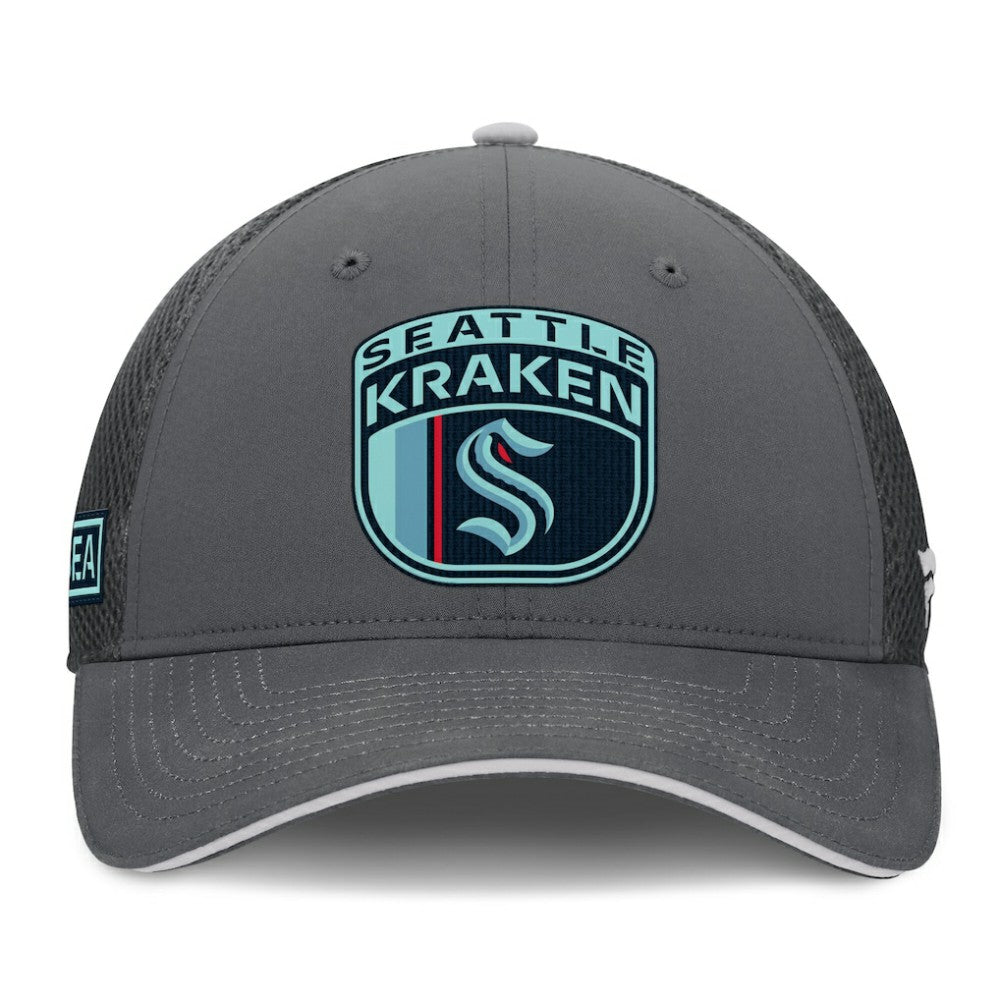 Seattle Kraken Fanatics Authentic Pro Home Ice Trucker Adjustable Hat - Gray - NHL