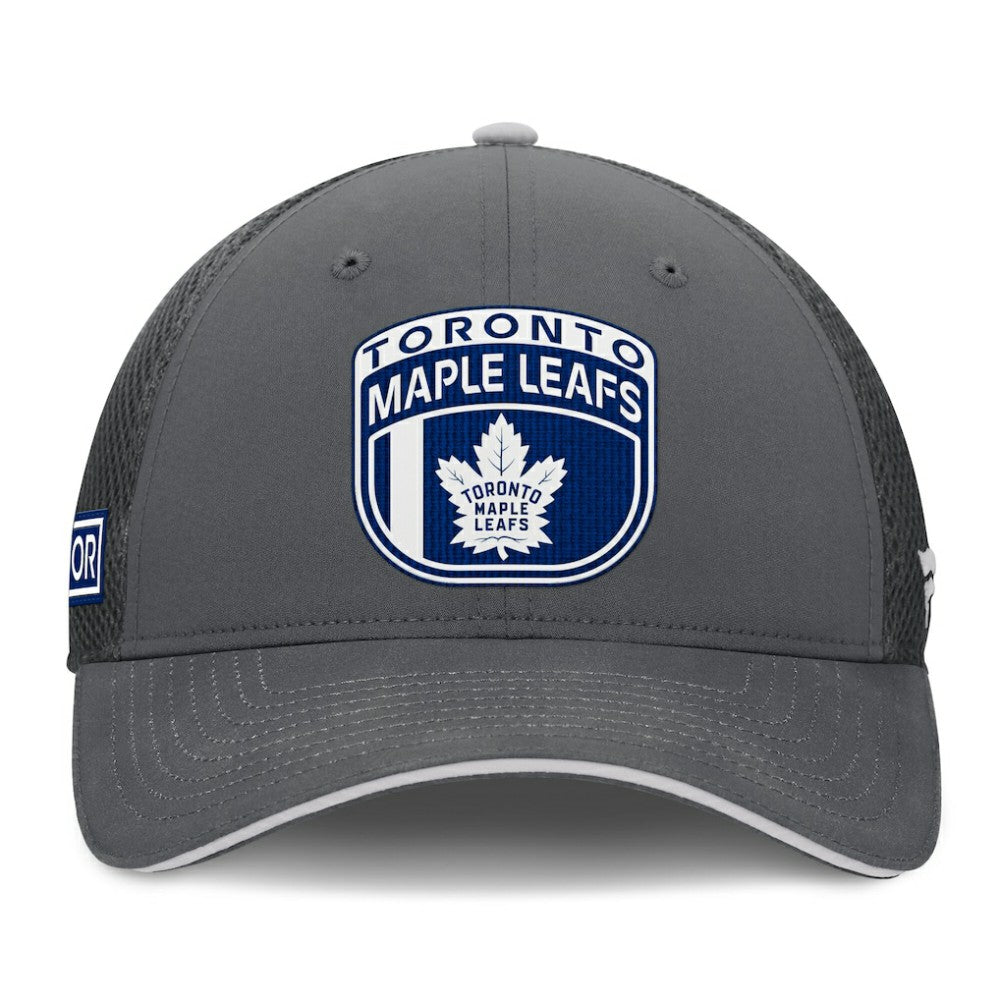 Toronto Maple Leafs Fanatics Authentic Pro Home Ice Trucker Adjustable Hat - Gray - NHL