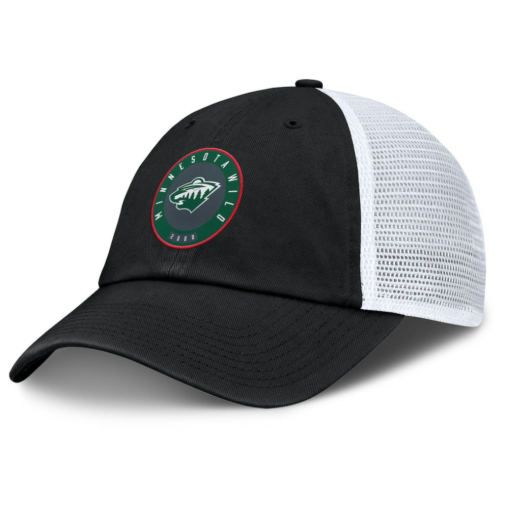 Minnesota Wild Fanatics Averie Trucker Adjustable Hat - Black/Gray - NHL