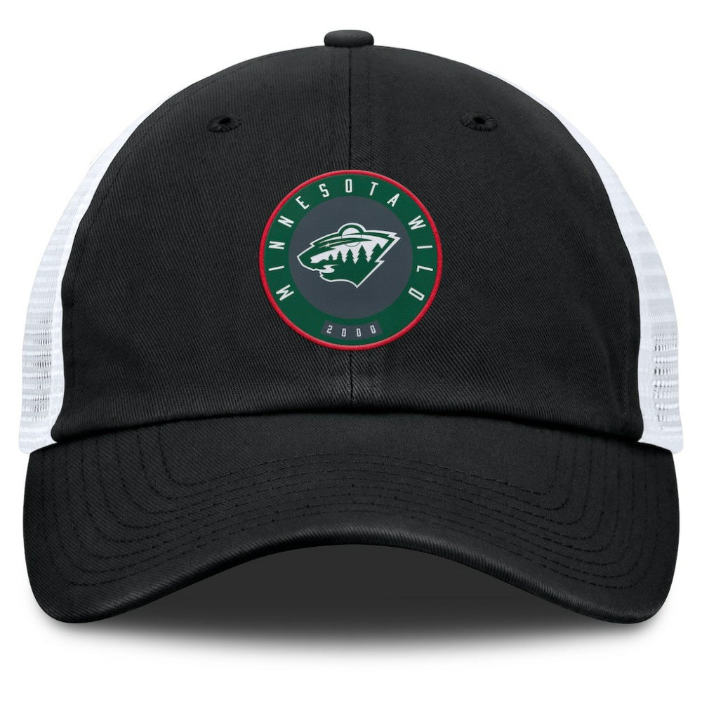 Minnesota Wild Fanatics Averie Trucker Adjustable Hat - Black/Gray - NHL