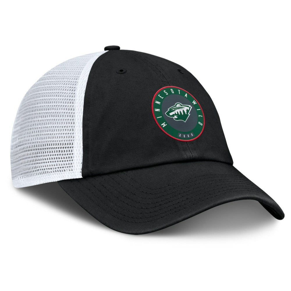 Minnesota Wild Fanatics Averie Trucker Adjustable Hat - Black/Gray - NHL