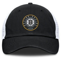 Boston Bruins Fanatics Averie Trucker Adjustable Hat - Black/White - NHL