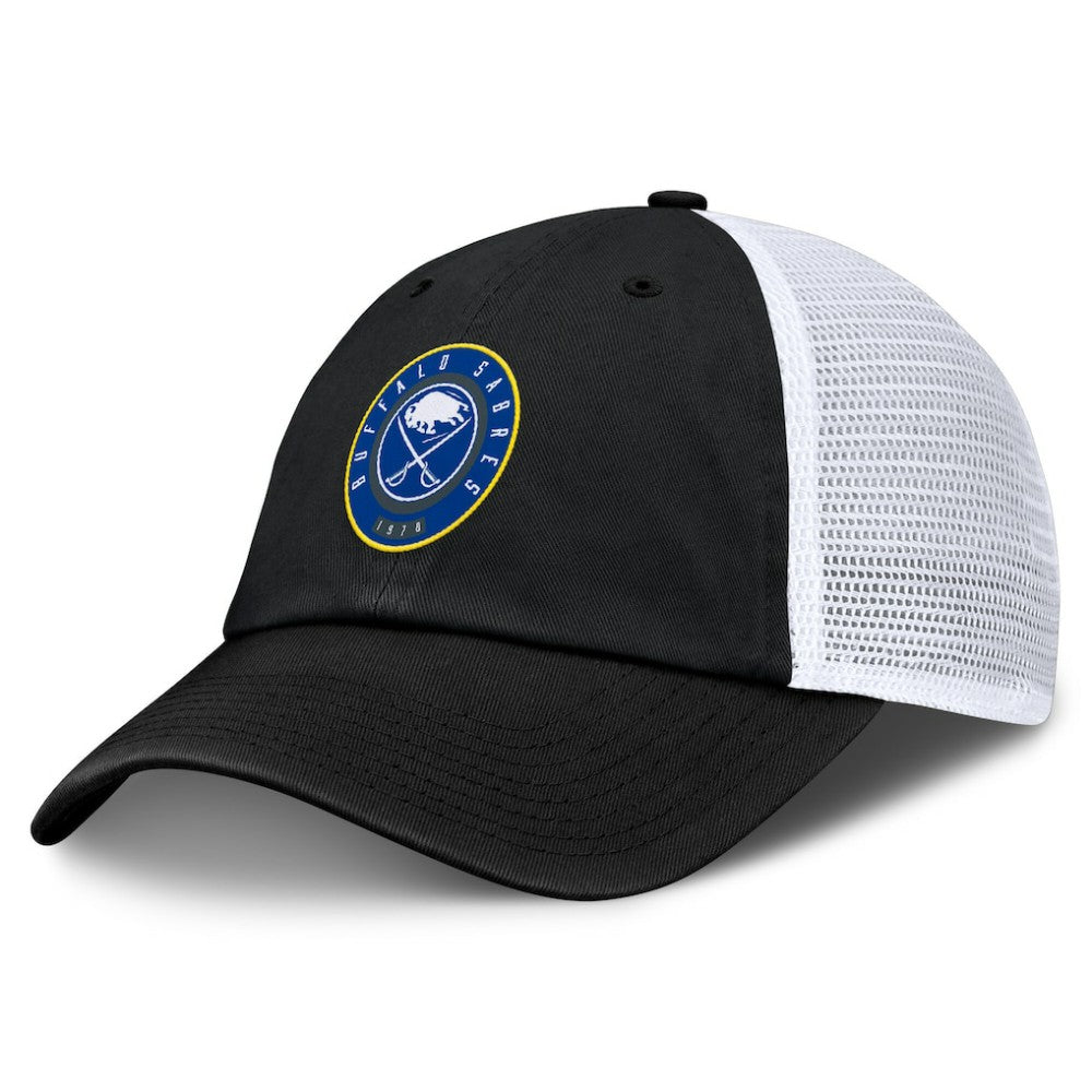 Buffalo Sabres Fanatics Averie Trucker Adjustable Hat - Black/White - NHL