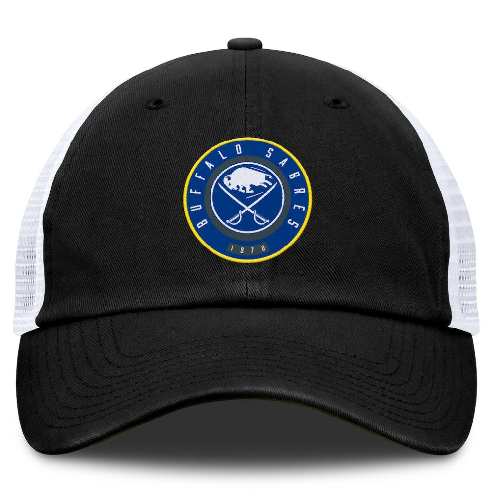 Buffalo Sabres Fanatics Averie Trucker Adjustable Hat - Black/White - NHL