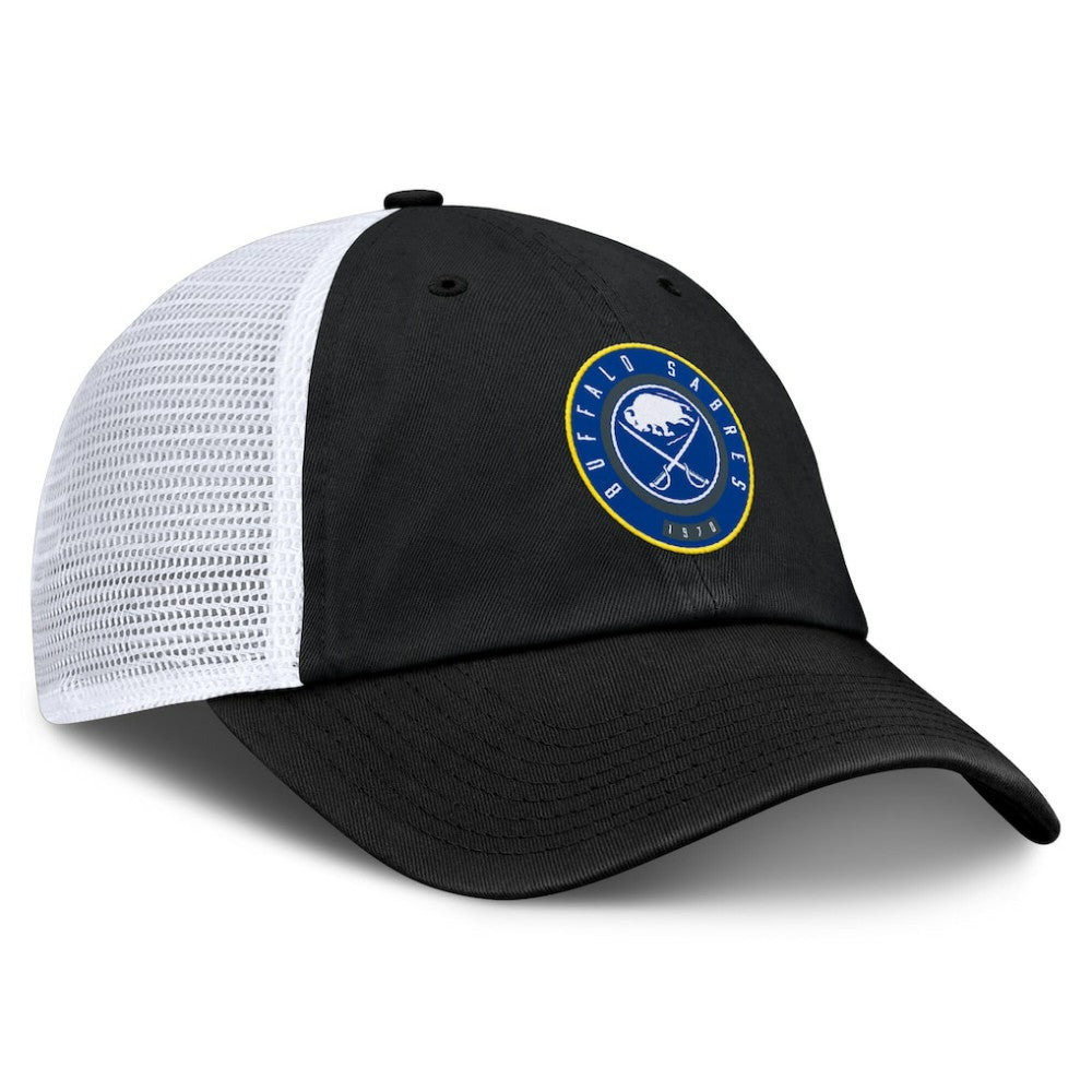 Buffalo Sabres Fanatics Averie Trucker Adjustable Hat - Black/White - NHL