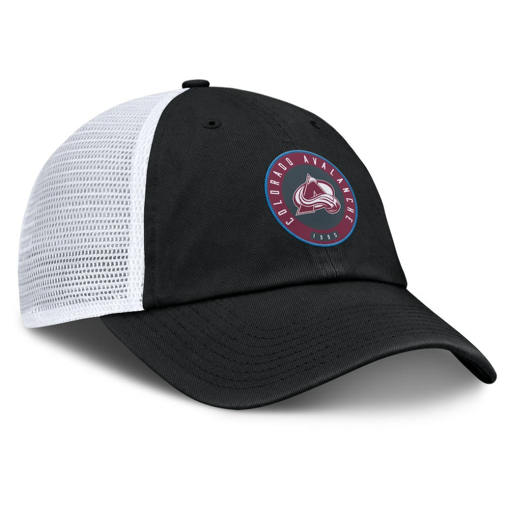Colorado Avalanche Fanatics Averie Trucker Adjustable Hat - Black/White - NHL