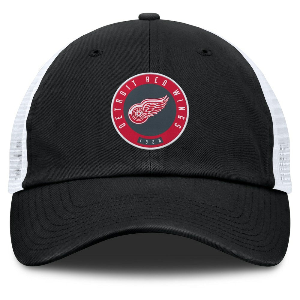 Detroit Red Wings Fanatics Averie Trucker Adjustable Hat - Black/Gray - NHL