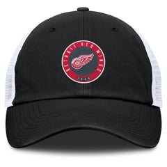 Detroit Red Wings Fanatics Averie Trucker Adjustable Hat - Black/Gray - NHL