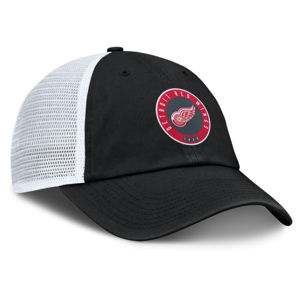 Detroit Red Wings Fanatics Averie Trucker Adjustable Hat - Black/Gray - NHL