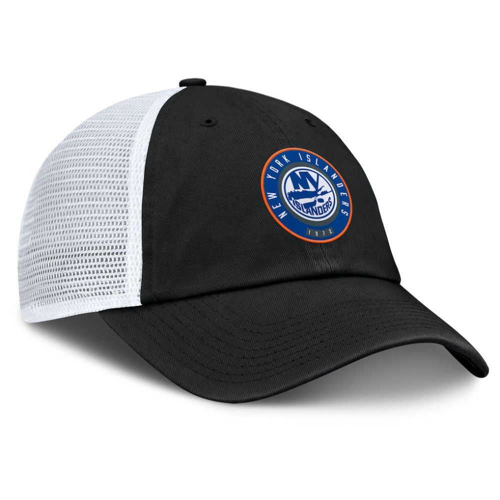 New York Islanders Fanatics Averie Trucker Adjustable Hat - Black/Gray - NHL