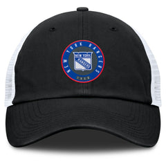 New York Rangers Fanatics Averie Trucker Adjustable Hat - Black/Gray - NHL