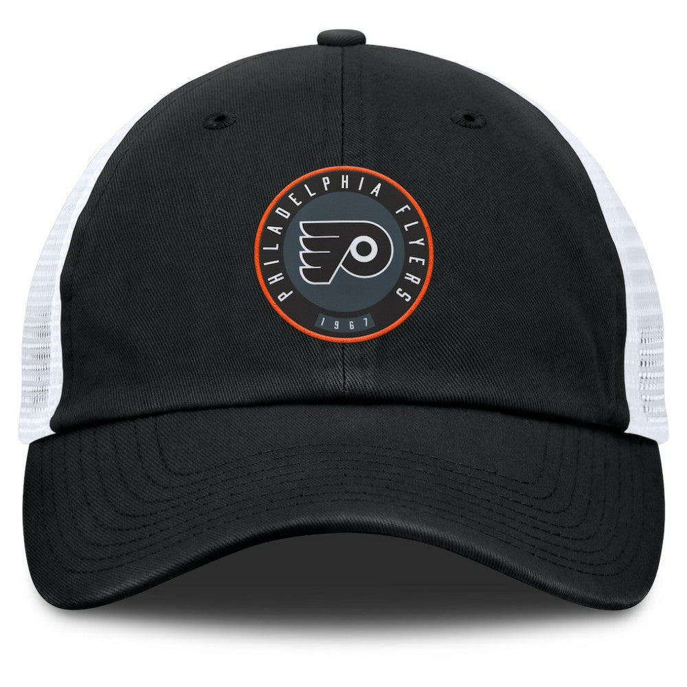 Philadelphia Flyers Fanatics Averie Trucker Adjustable Hat - Black/Gray - NHL